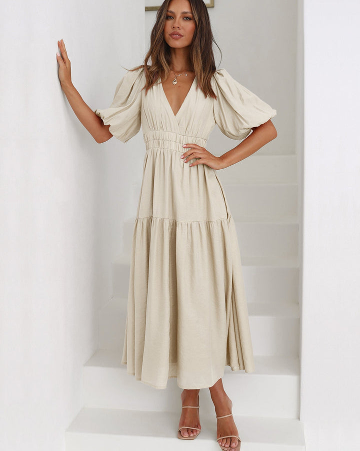 Maya | Elegant Puff Sleeve Dress