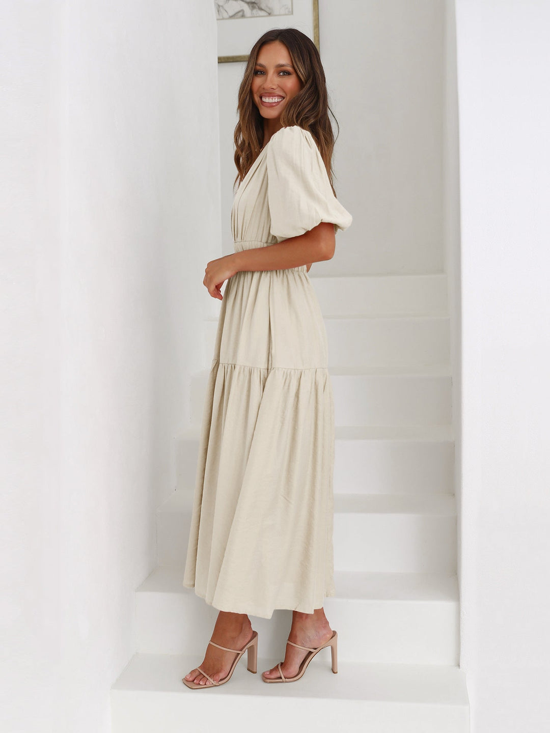 Maya | Elegant Puff Sleeve Dress