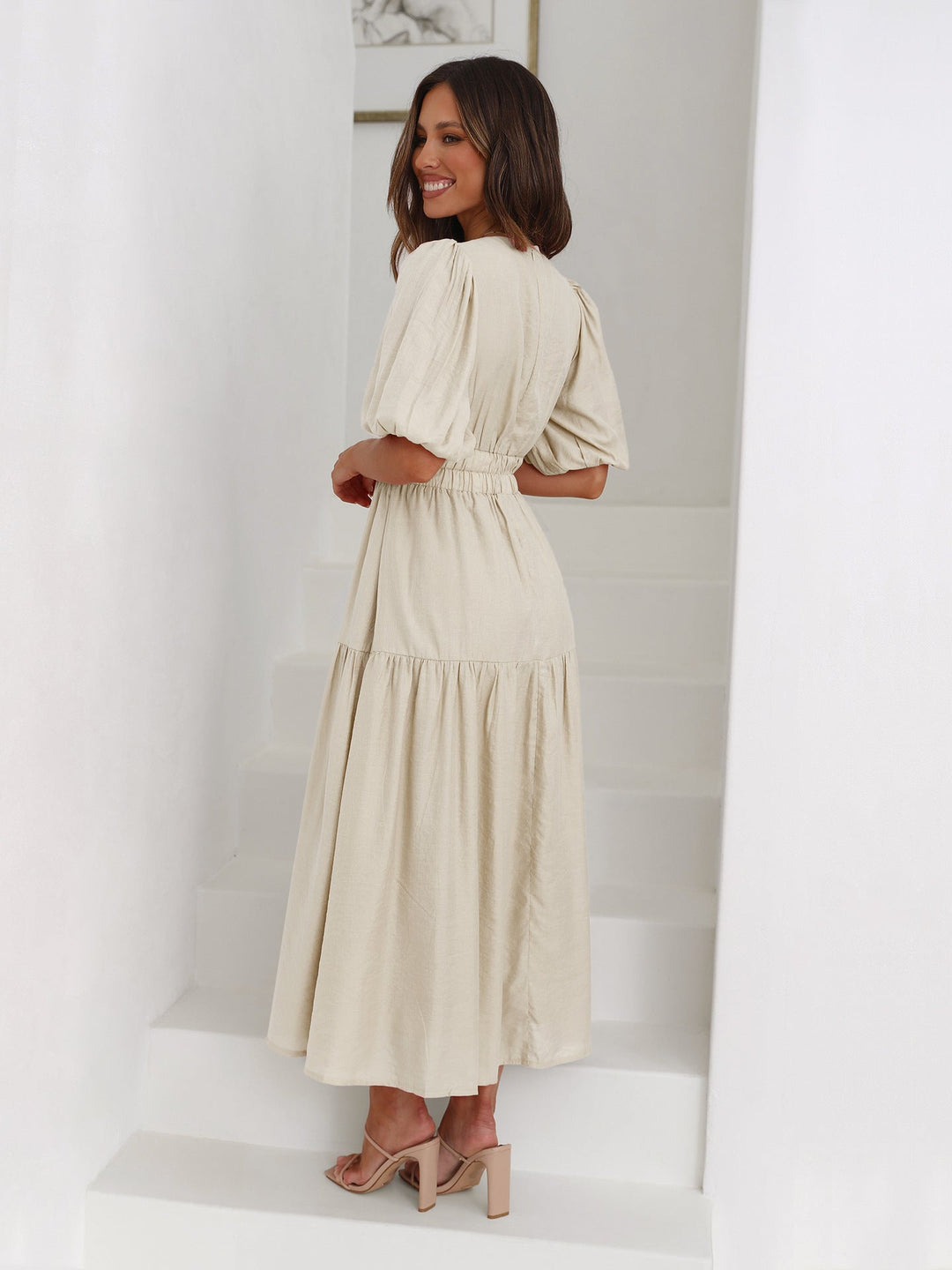 Maya | Elegant Puff Sleeve Dress