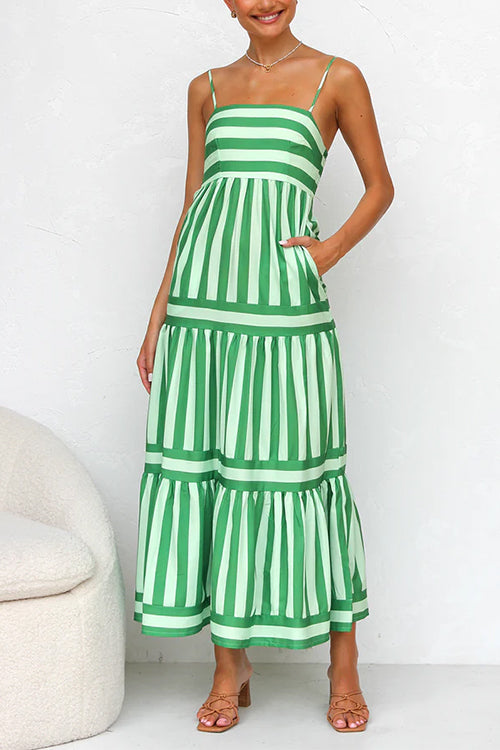 Kalinda - Elegant Striped Summer Dress