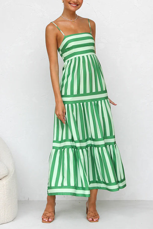 Kalinda - Elegant Striped Summer Dress