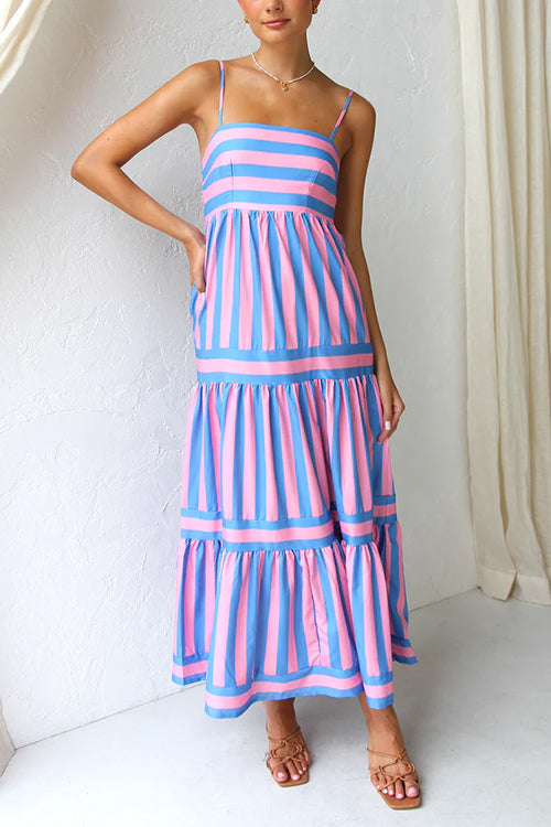 Kalinda - Elegant Striped Summer Dress