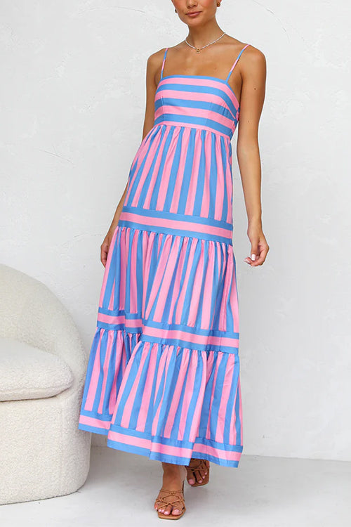 Kalinda - Elegant Striped Summer Dress