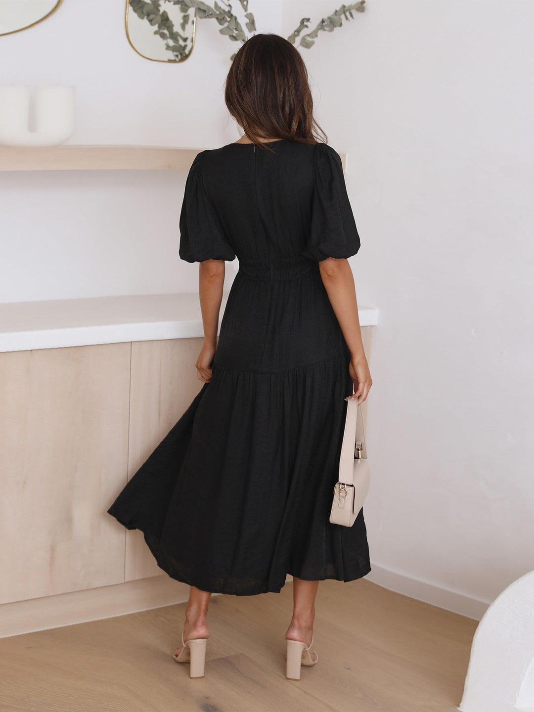 Maya | Elegant Puff Sleeve Dress