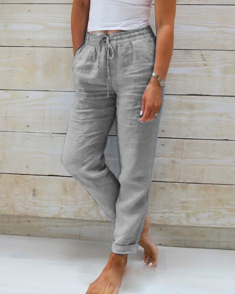 Monroe | Easy-Fit Linen Joggers