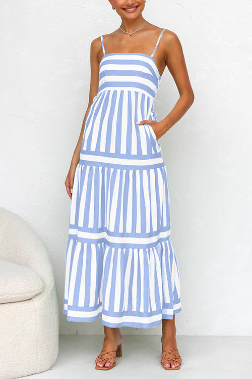 Kalinda - Elegant Striped Summer Dress