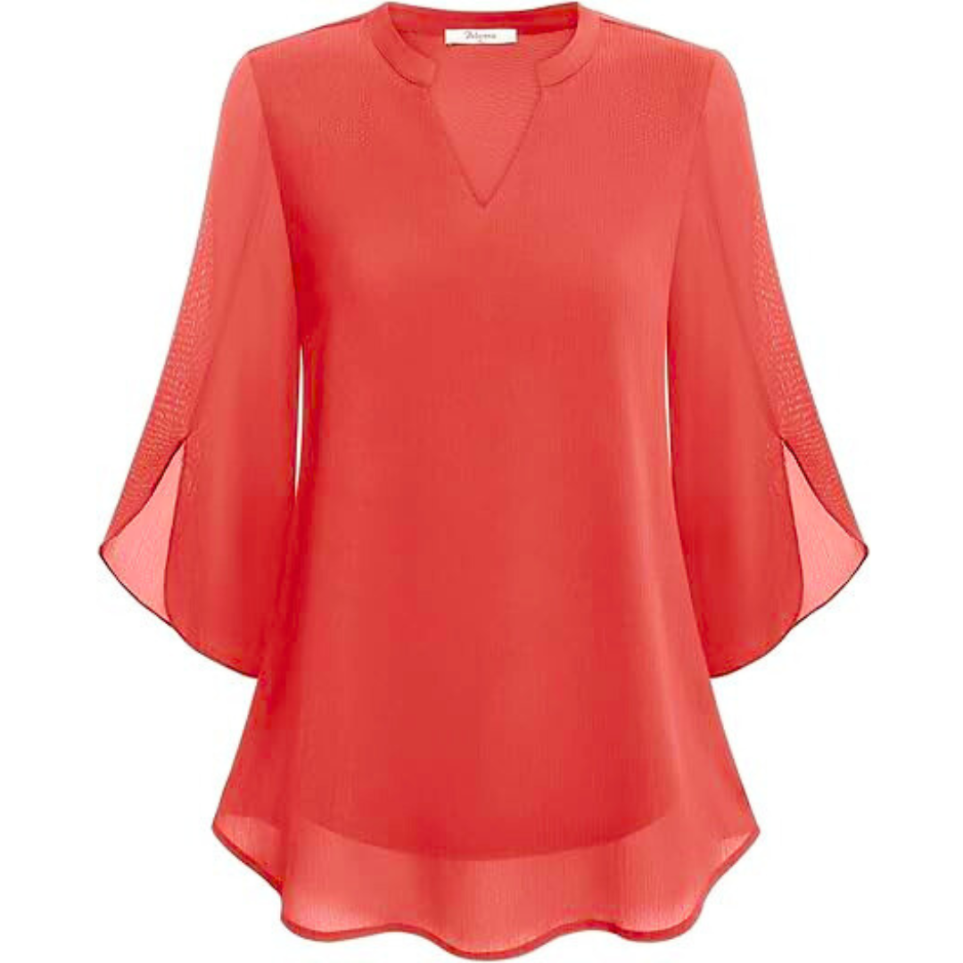 Laila | Chiffon Blouse with Double Layers