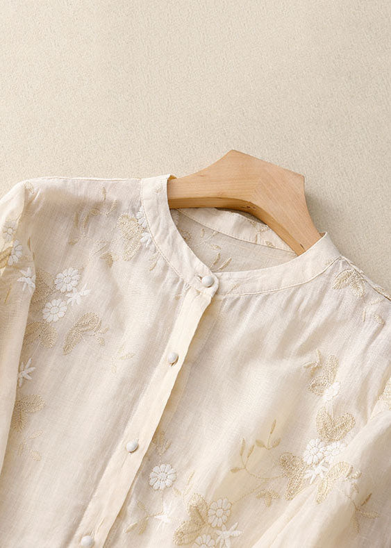 Eden | Embroidered Linen Blouse