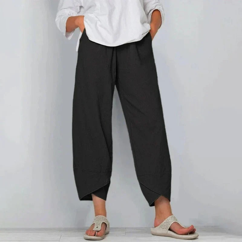 Charlotte | Elegant Cotton-Linen Trousers