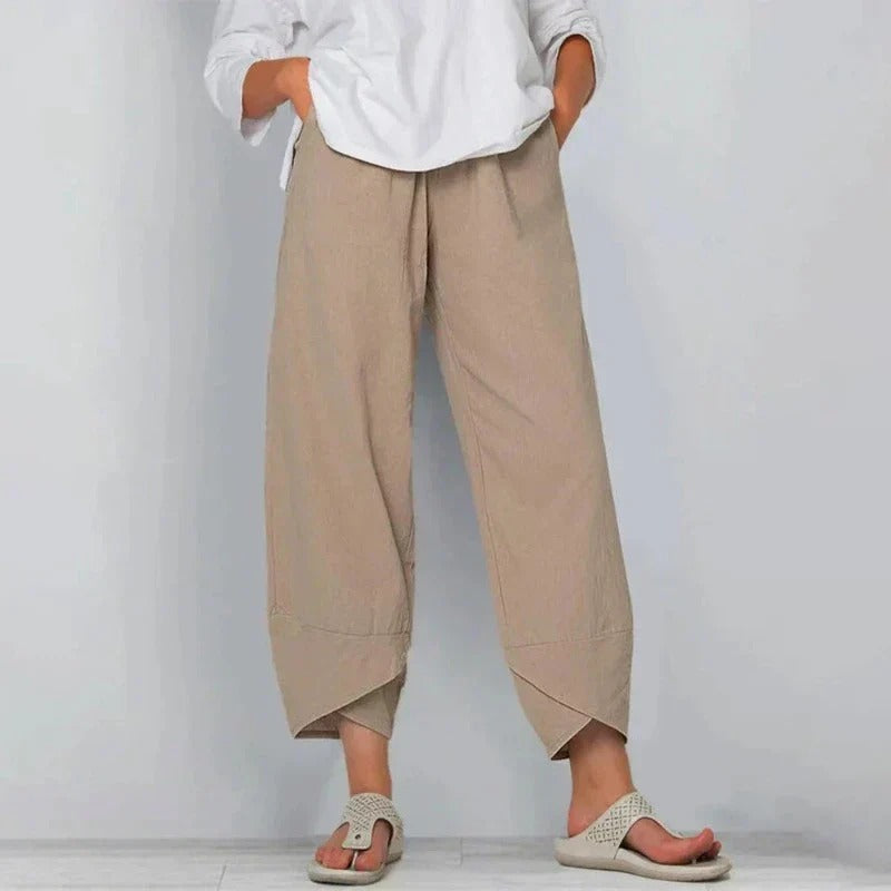 Charlotte | Elegant Cotton-Linen Trousers