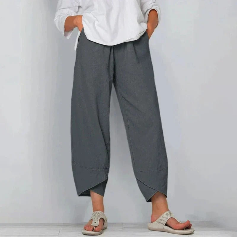 Charlotte | Elegant Cotton-Linen Trousers