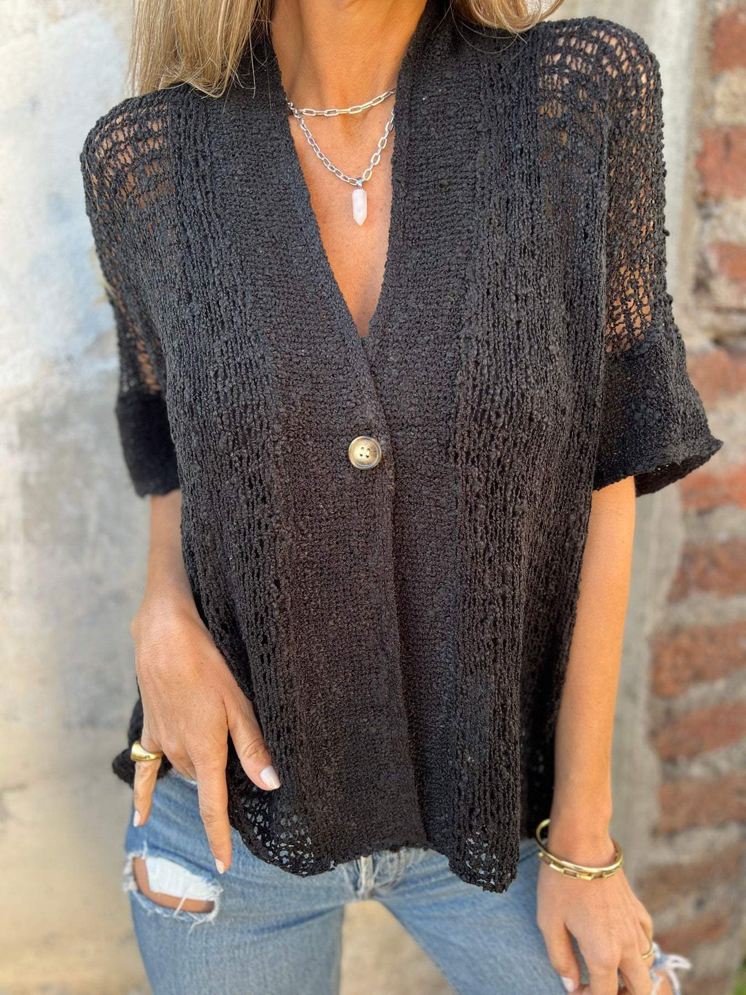 Tori | Elegant Knit Textured Top