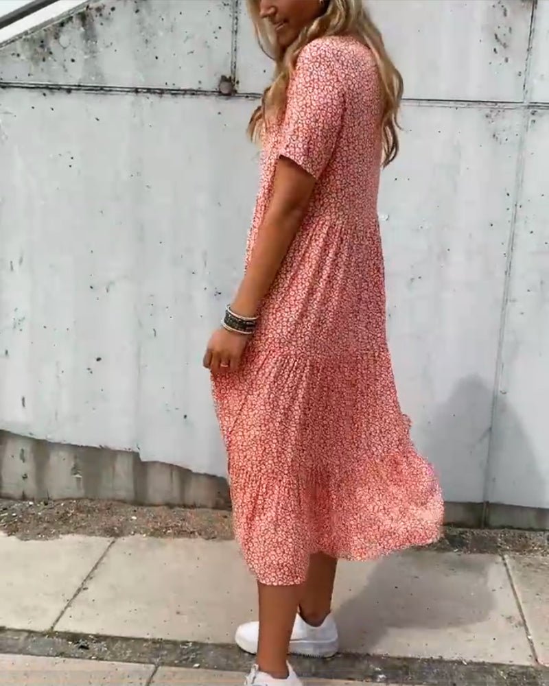 Angela | Effortless Floral Midi Dress